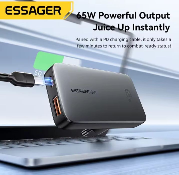 Essager 65W ( ультратонкий  )блочок  швидкісної зарядки