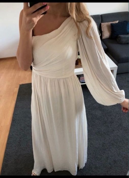 Curated styles nakd drapowana sukienka maxi 40 L 42 xl na-kd wiskoza