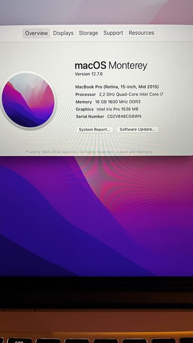 MacBook Pro 15” cinza