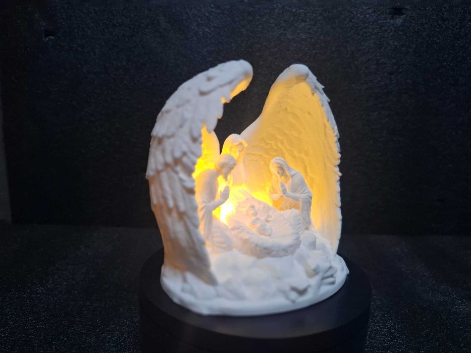 Presépio Sagrada Família com lâmpada