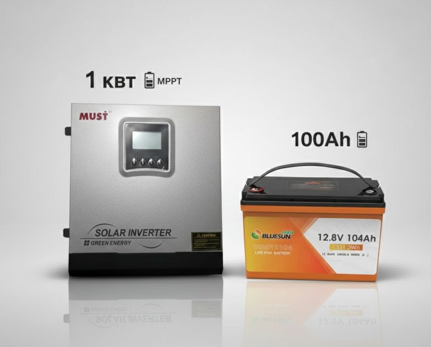 Инвертор MUST PV18-1012 — 1000 Вт, 12 В, чистый синус, MPPT