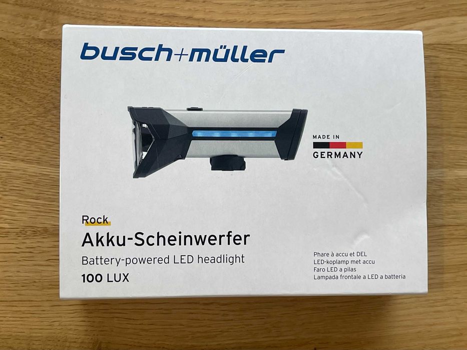 Lampka rowerowa przednia busch+muller IXON Rock 100 LUX USB-C [O-B10]