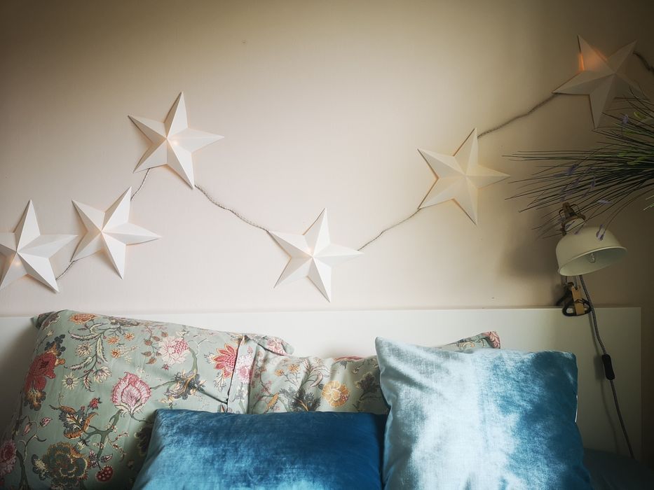 Lampki Ikea gwiazdki 10 sztuk średnica około 18 cm