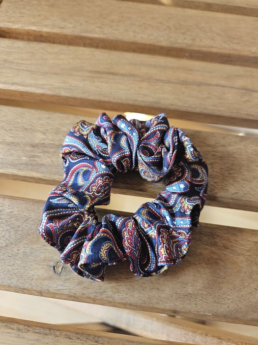 Jedwabna scrunchie do włosów 100% silk handmade