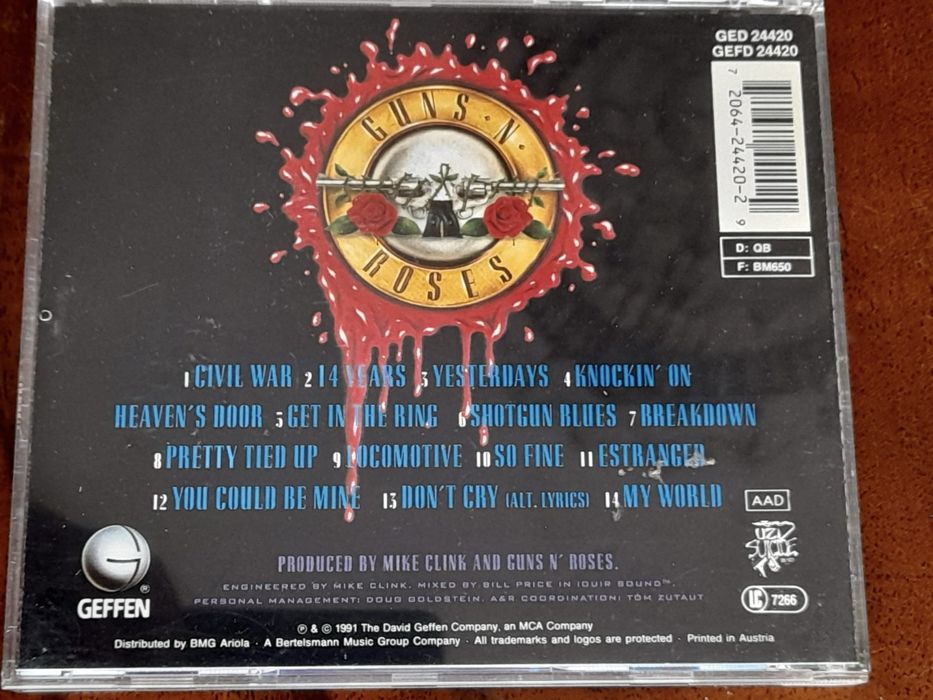 CD Guns N Roses "Use Your Illusion II " de 1991