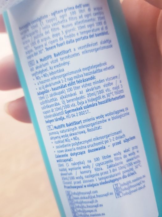Preparat do uzdatniania wody do akwarium Multi Fit  Baktistart 100ml