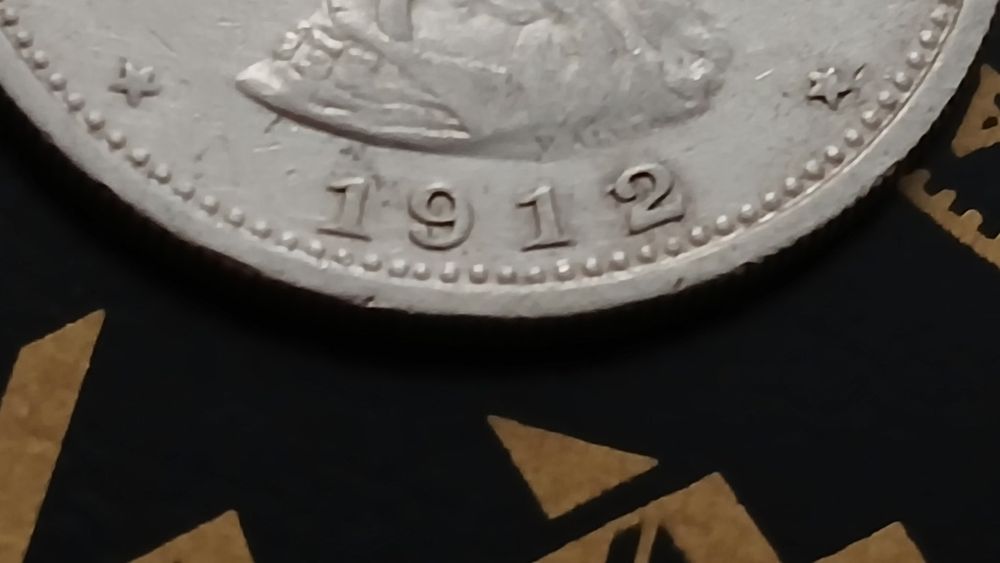 Moeda da Índia em prata 1 Rupia 1912 (data emendada)