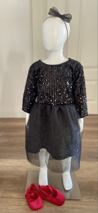 Nowa sukienka handmade rozmiar 86 tiul&cekiny