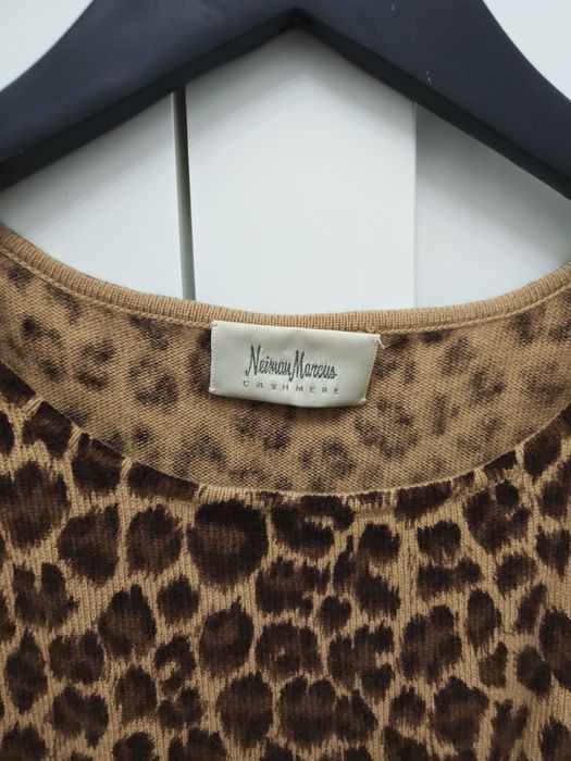 Sweter Neiman Marcus Cashmere, XS/S panterka