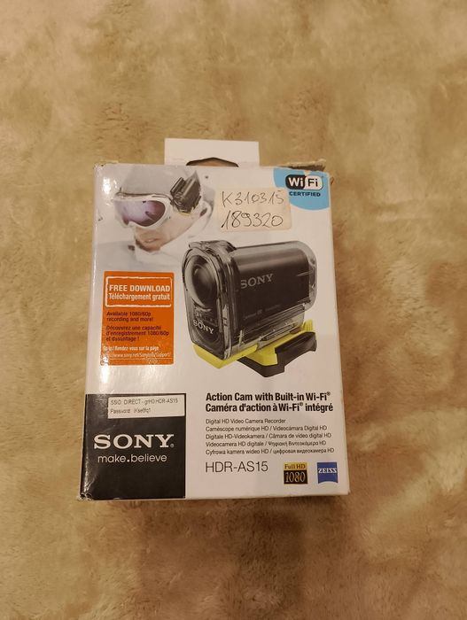 Kamera sportowa Sony HDR-AS15 wifi ,Full HD 1080