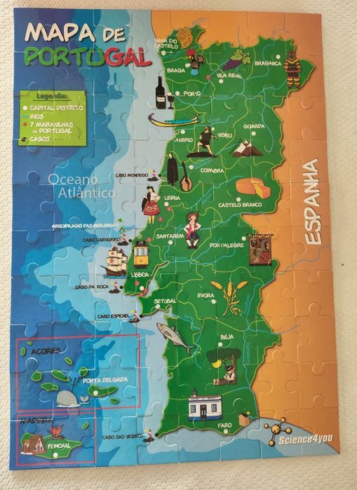 Puzzle Mapa de Portugal Science4You