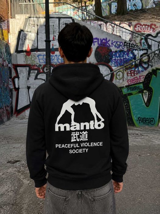 Худи Черное MANTO Jiu Jitsu - Кофта Чорна МАНТО Балаклава - XS S M L XL
