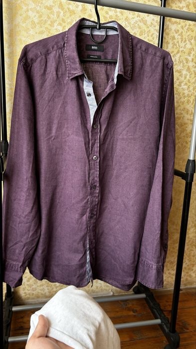Оригінальна лляна сорочка BOSS (Hugo Boss) Regular Fit