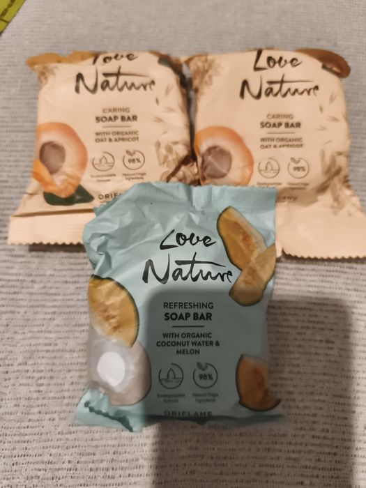 Zestaw - mydło w kostce Live Nature. 3 sztuki. Oriflame
