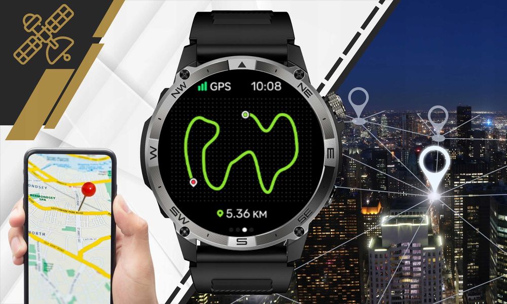 SMARTWATCH zegarek MĘSKI GPS wodoodporny sport POLSKIE menu