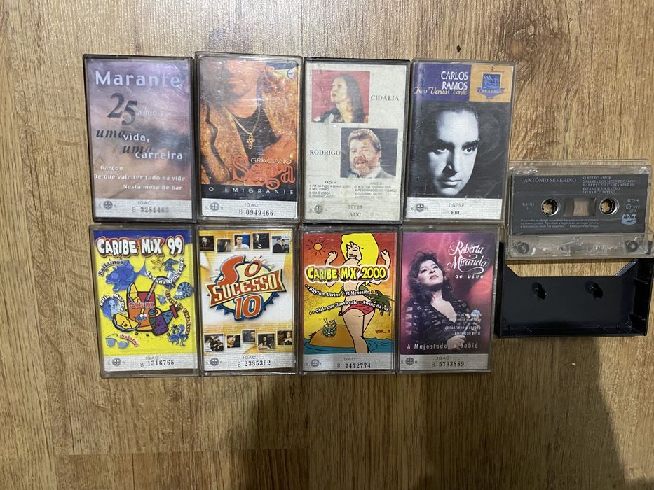 Lote de 53 cassetes originais música portuguesa e outras