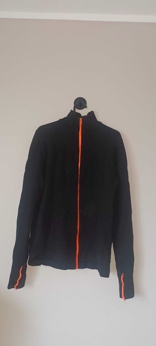 Sweter męski rozpinany z golfem z wełny dziewiczej M czarny M.Norgaard