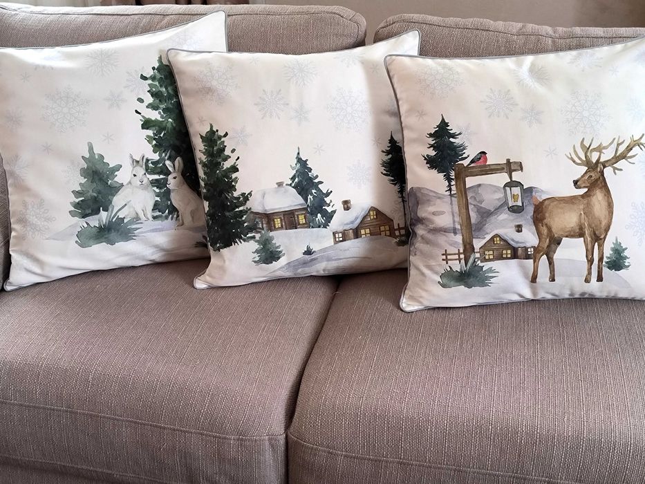 Наволочки новогодние для диванных подушек