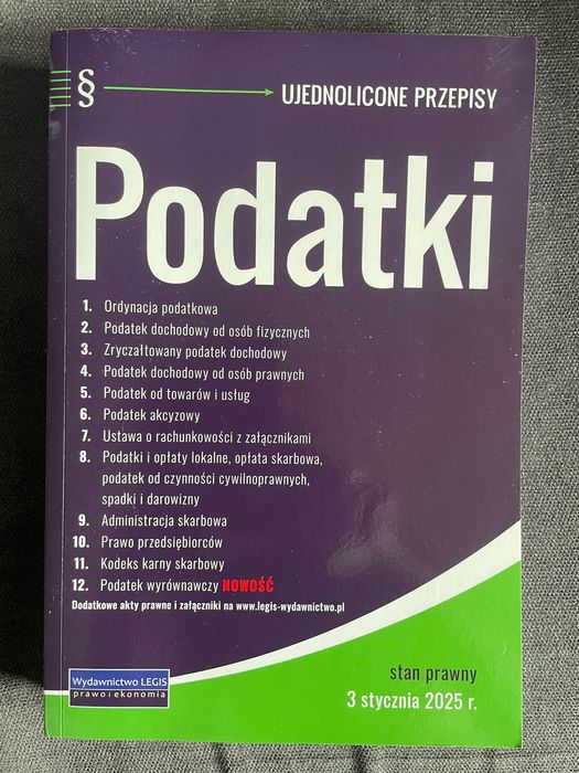 Książka podatki Legis