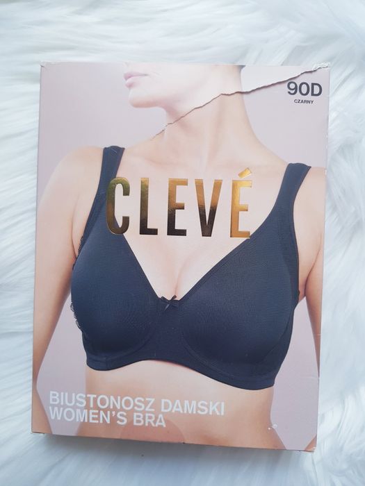 Nowy biustonosz damski z koronką marki Cleve rozmiar 90D