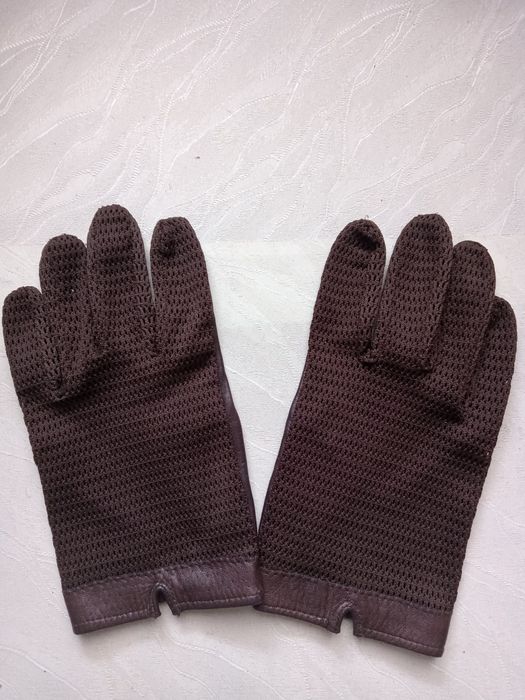 Перчатки автомобильные кожаные