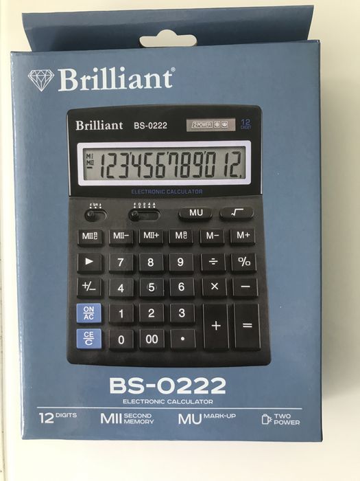 Новий калькулятор BRILLIANT BS-0222, 12 розрядів