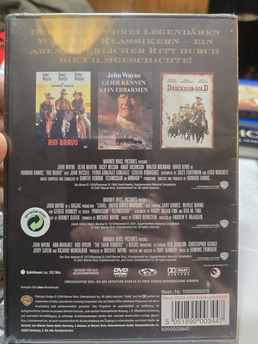 3x Film DVD western John Wayne, wydanie niemieckie
