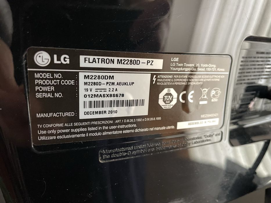 TV / Monitor LG Flatron M2280D-PZ