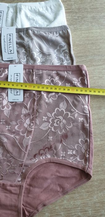 3×Damskie majtki figi z wysokim stanem 2XL Finella