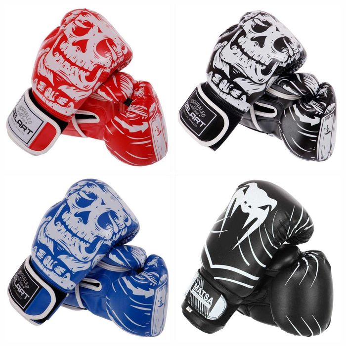 Венум Зеларт рукавички для боксу перчатки боксерские 8 10 12 14 чорні