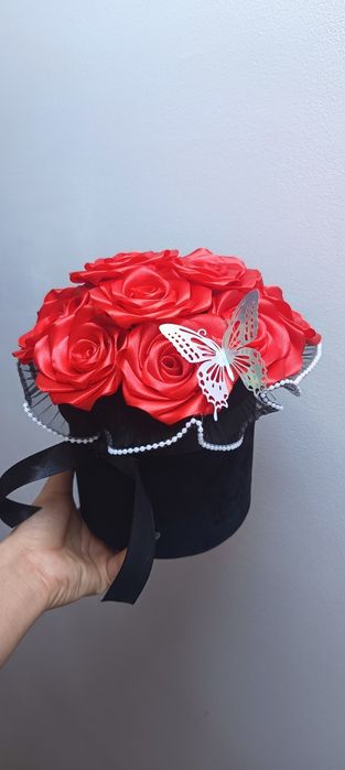 Flower box z różami