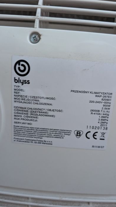 Klimatyzator przenośny Blyss 2.5kW