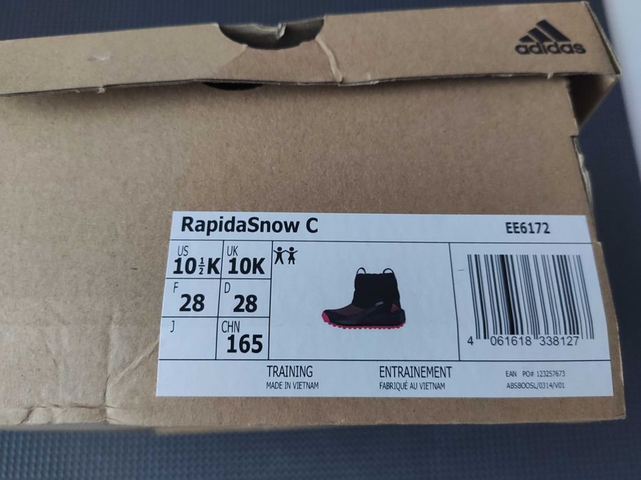 Чобітки черевики для дівчинки Adidas RapidaSnow, EU 28