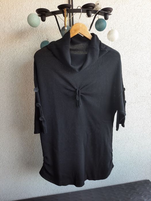 Sweter czarny bawełniany