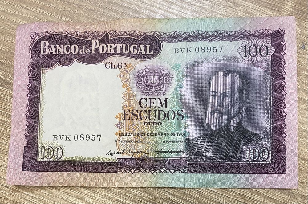 Nota 1318 - PEDRO NUNES 100$00 Ch. 6A - 1961