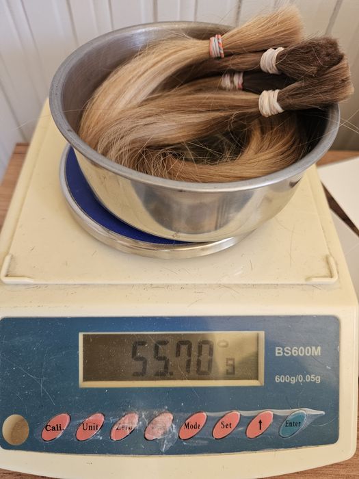 Platynowy blond włosy dziewicze polskie 30/35cm 54g