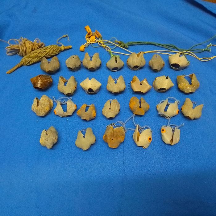 Kit de 26 Negaças de Cabeça em Couro/Lona para Pombo Torcaz + Cordel