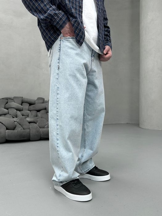 Джинси чоловічі широкі, baggy jeans, штани баггі реп | Джинсы широкие мужские, штаны багги, джынсы беги 90 х rap sk8 | Розмір S