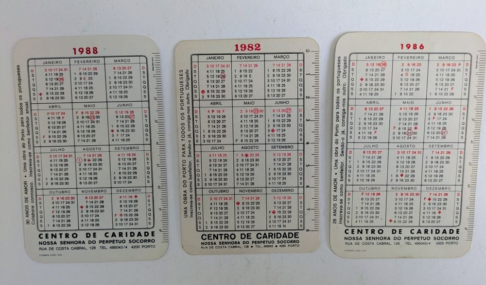 Calendarios de temas Regiosos
