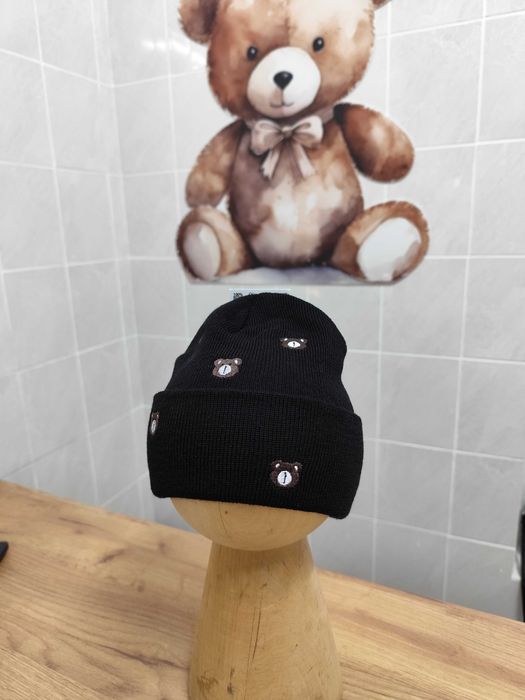 Czapka w Misie 100% Wełna Merino