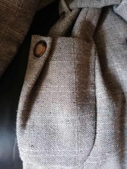 Płaszcz trencz A WEAR z wełną wełna bufki 38/40 M/L