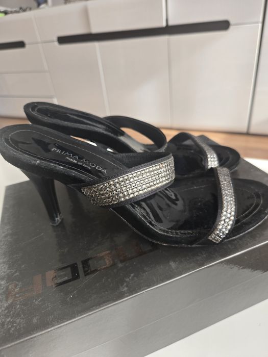Klapki na obcasie Prima Moda