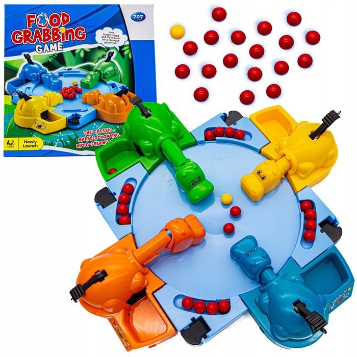 Gra Zręcznościowa Rodzinna Hungry Hippo Głodne Hipcie Hipopotam Dla 4