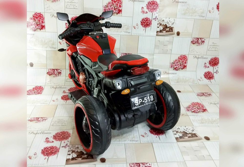 Детский электромотоцикл Spoko sp-518 для ребенка красный трицикл