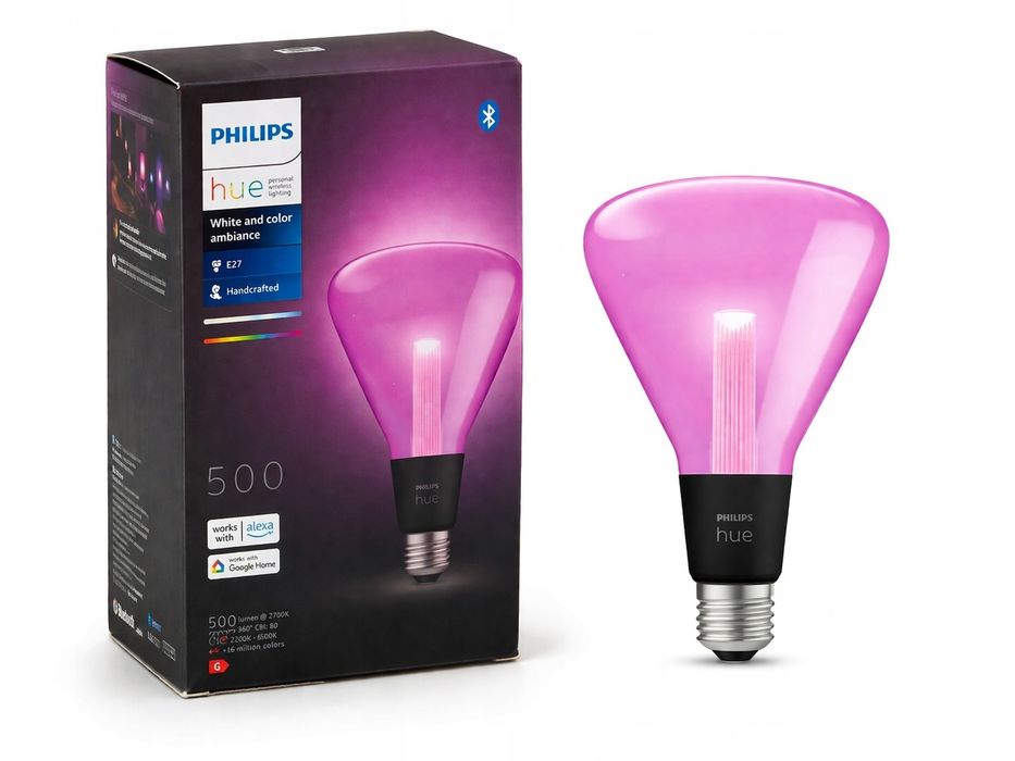 PHILIPS HUE E27 WHITE & COLOR AMBIANCE 500lm LED BLUETOOTH SMART RGB