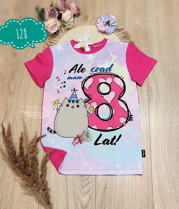 Dziecięca koszulka urodzinowa r.128