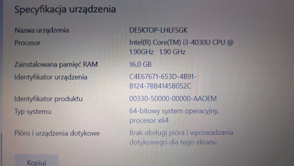 Toshiba Portege Z30 i3 16GB RAM 128 GB SSD Windows 11 Pro