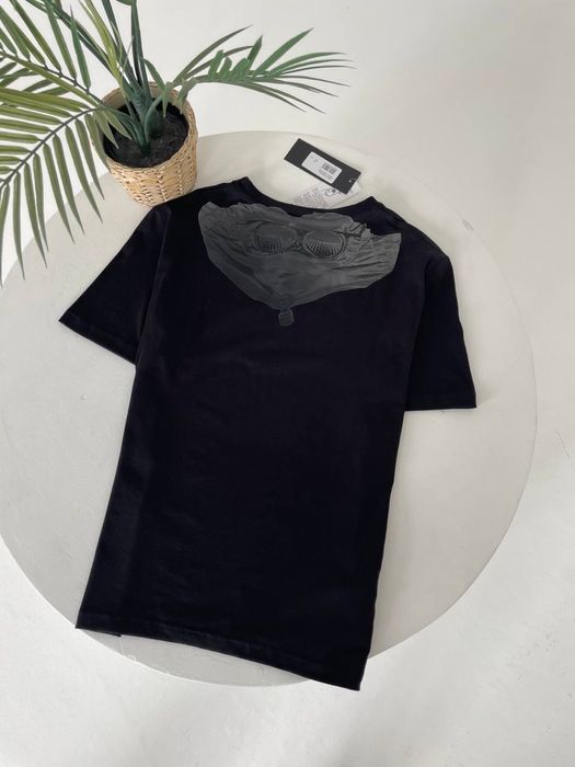 Футболка CP Company чорна/ біла/ чоловіча футбола сп компані/ сіпі