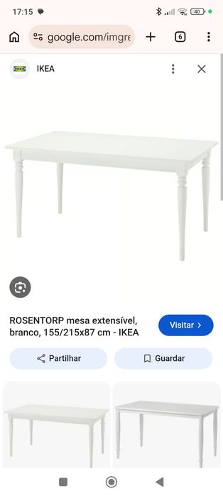 Conjunto mesa e seis cadeiras IKEA
