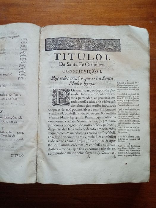Constituições Synodaes do Arcebispado de Braga (1697)